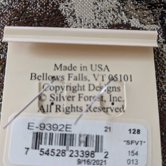 Silver Forest Silvertone and Blue Enamel Teardrop Layered Dangle Earrings - Picture 4 of 6